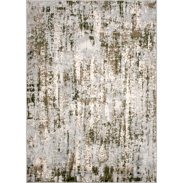 17 Stories Gray/Brown/Cream Rug | Wayfair